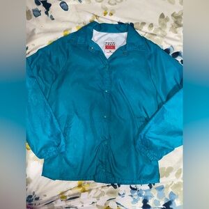 Vintage Eighties Rock Creek Blue Windbreaker Button Jacket Teal
